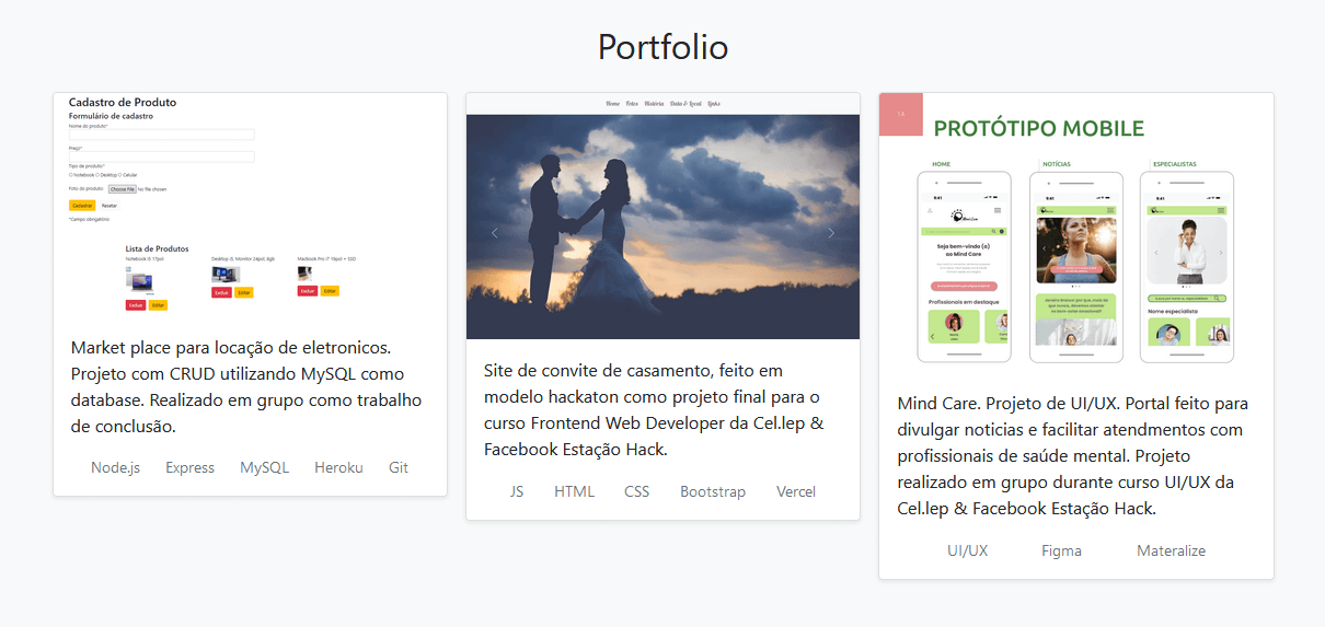 Portfolio - Miniatura do site